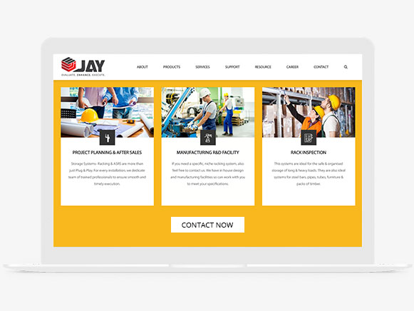 jay storage website design