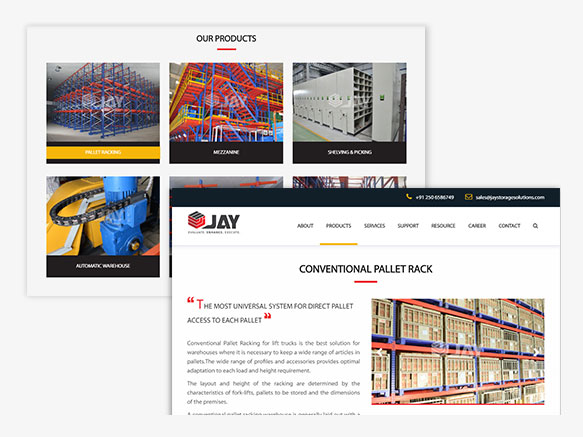 jay storage web design